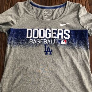 Women's Dodgers DriFit Nike Grey T Shirt